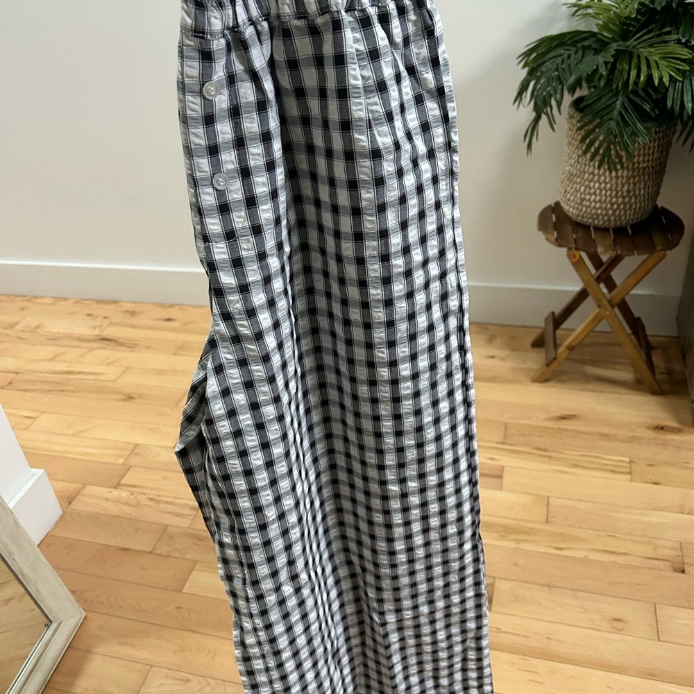Black and White Checkered Pants